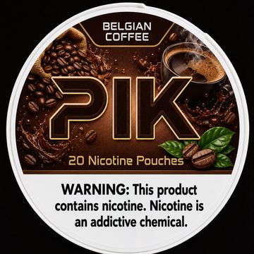 PIK Belgian Coffee nicotine pouch can