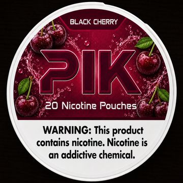 PIK Black Cherry nicotine pouch can