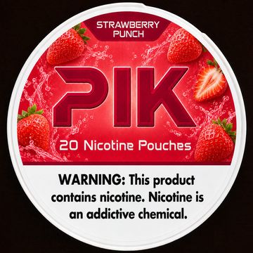PIK Strawberry Punch nicotine pouch can